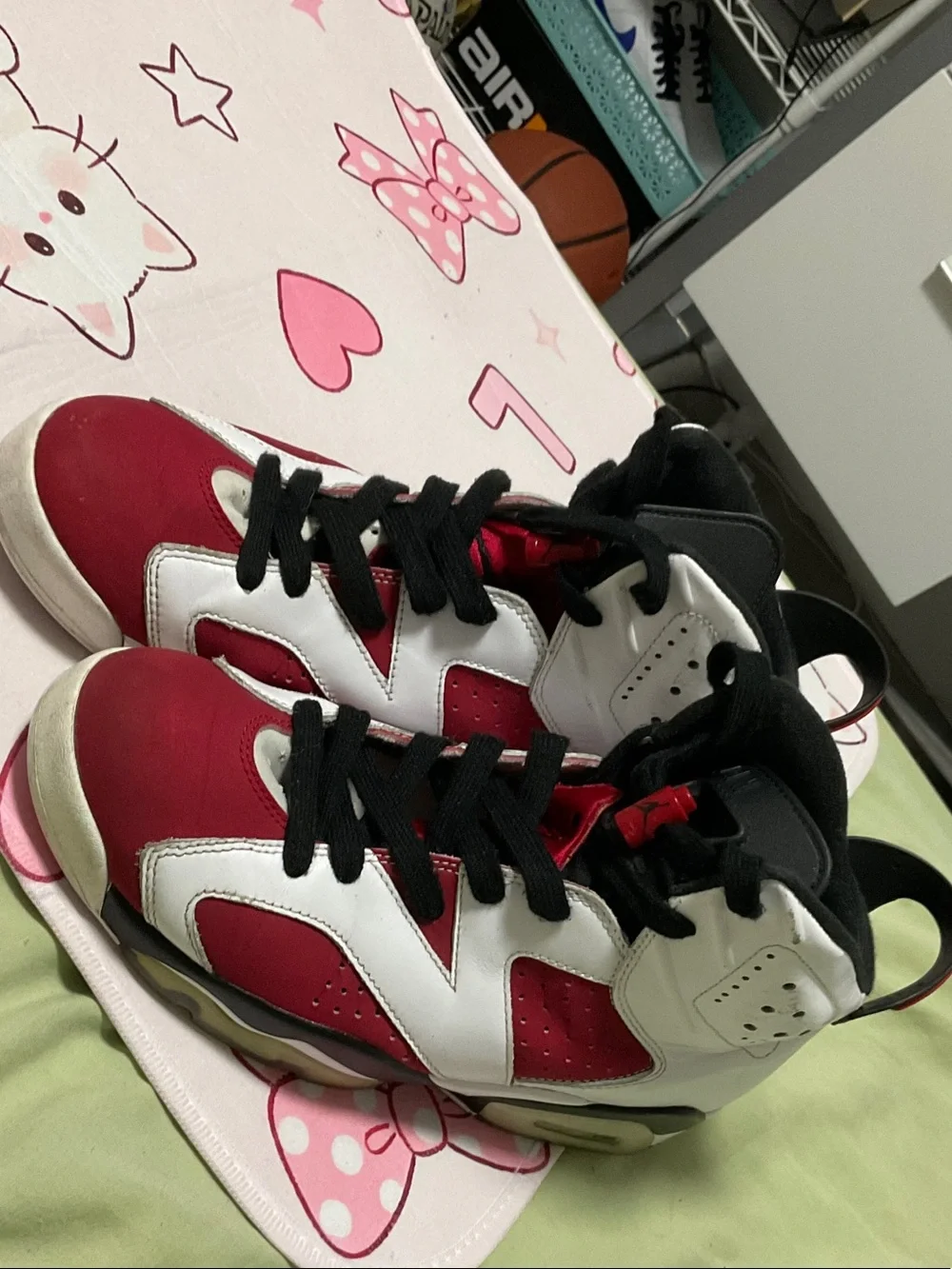 Jordan Men’s Red, White & Black High-Top Sneakers